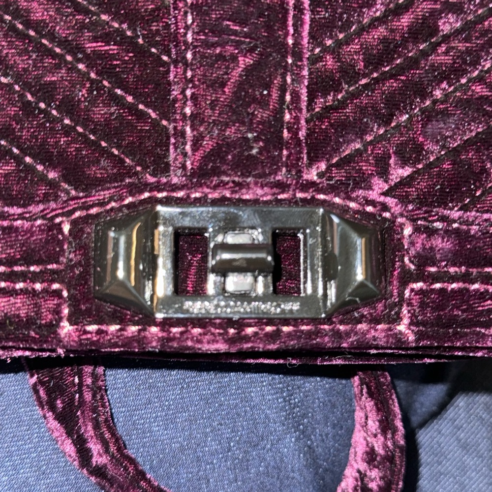 Rebecca Minkoff Velvet Shoulder Bag in Deep Purple